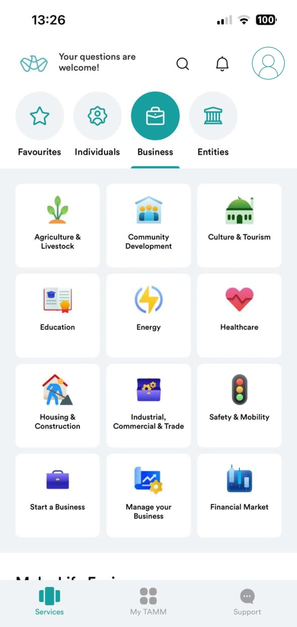 The TAMM app